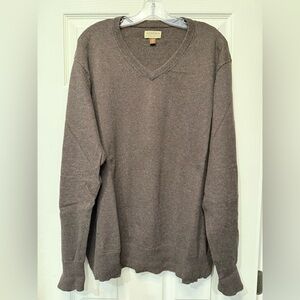 Sonoma Men's V-Neck Sweater - Rich Brown